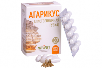 Концентрат на растительном сырье «Агарикус» 30 капсул по 500 мг, Алфит