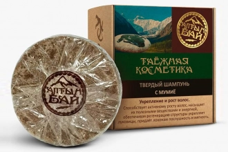 Твердый шампунь c мумиё, 60 г ТМ Алтын Бай
