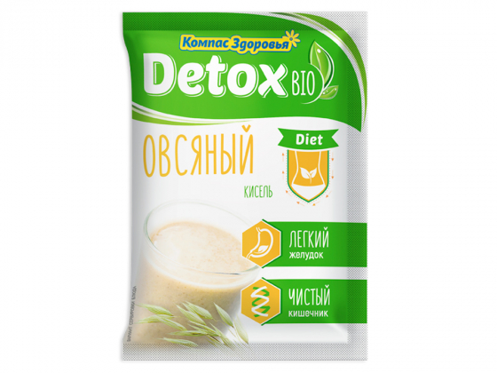 Анализ продукта Кисель Detox bio Diet Овсяный, 25 г ТМ Компас Здоровья