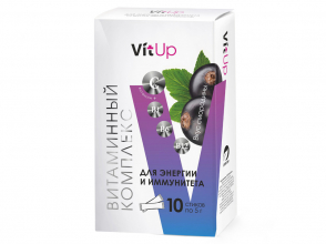 «Витаминный комплекс для энергии и иммунитета VitUp» со вкусом смородины, 10 шт, ТМ Алтэя