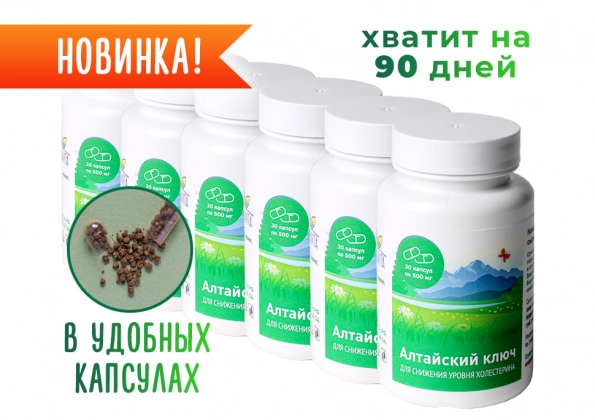 Купить набор Алтайский ключ из 6 шт (30 капсул по 500 мг.) в Алтайвита