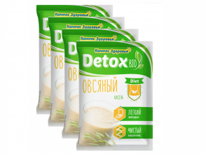 Набор из 4 штук Кисель Detox bio Diet Овсяный, 25 г ТМ Компас Здоровья