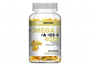 Омега 3 + Витамин A D E 1350 мг, 90 капсул ТМ aTech
