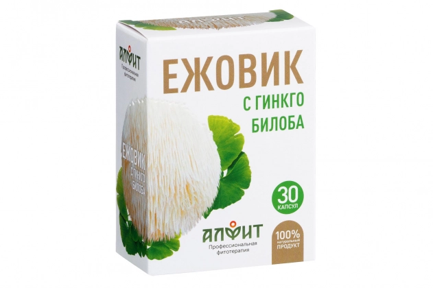 Ежовик с гинкго билоба 30 капсул по 500 мг, Алфит купить в интернет-магазине «Алтайвита»