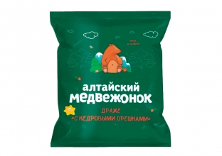 Драже Алтайский медвежонок с кедровым орехом, 90 г, АлтайФлора