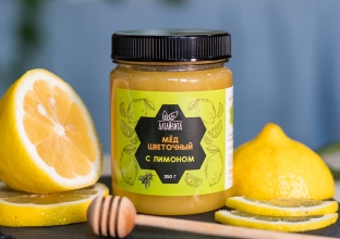 Цветочный мед с лимоном, 350 г