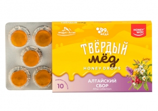 Карамель медовая «Твердый мед» алтайский сбор, HoneyWay Карамель медовая «Твердый мед» алтайский сбор, HoneyWay