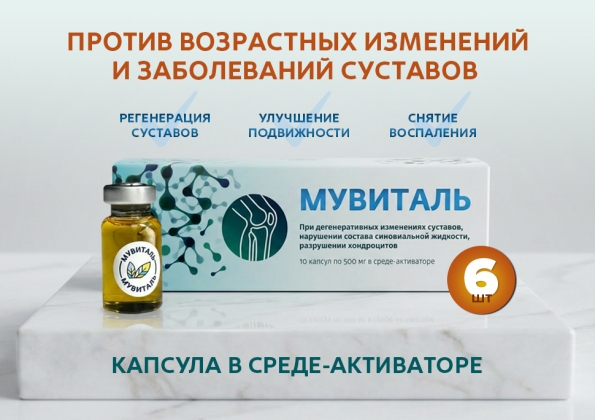 Анализ продукта Мувиталь для суставов, набор из 6 упаковок